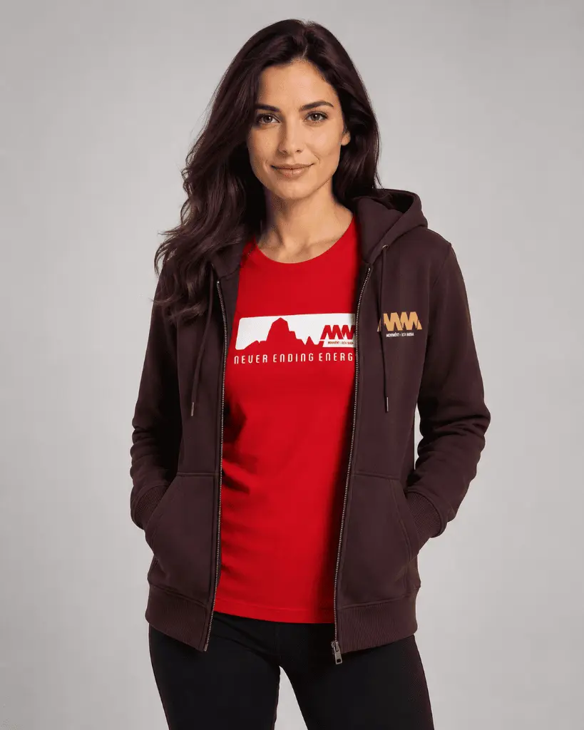 Felpa donna con cappuccio e zip Movimënt Alta Badia_3.webp