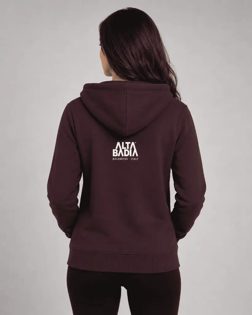 Felpa donna con cappuccio e zip Movimënt Alta Badia_2.webp