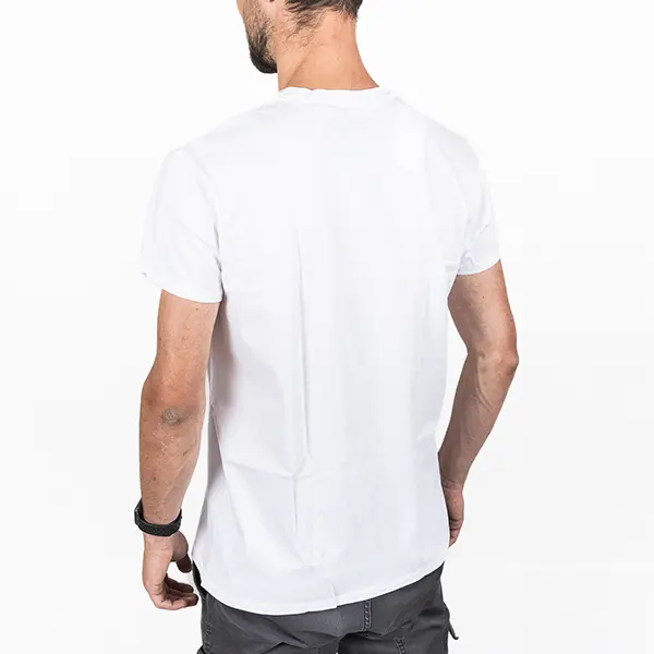 T-Shirt white print logo Men