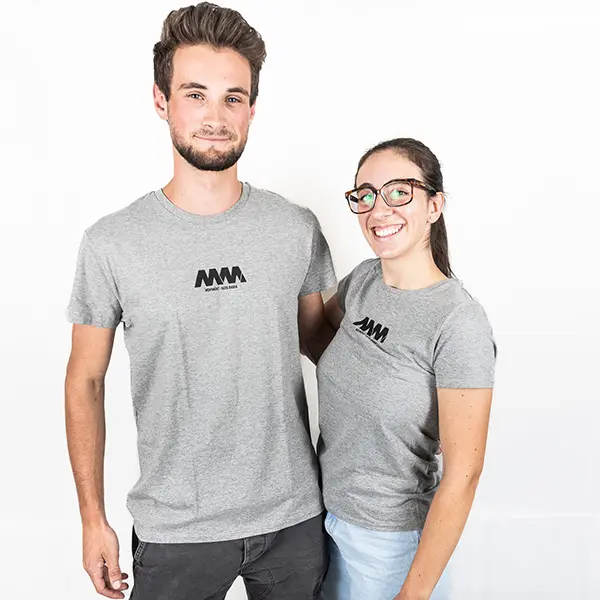 T-Shirt grigia Sassongher con logo MM Uomo