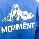 Felpa girocollo blu con Sassongher MM Unisex