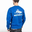 Felpa girocollo blu con Sassongher MM Unisex