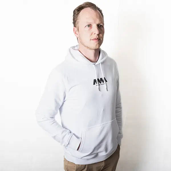 Felpa con cappuccio bianca Sassongher MM Unisex (06).webp