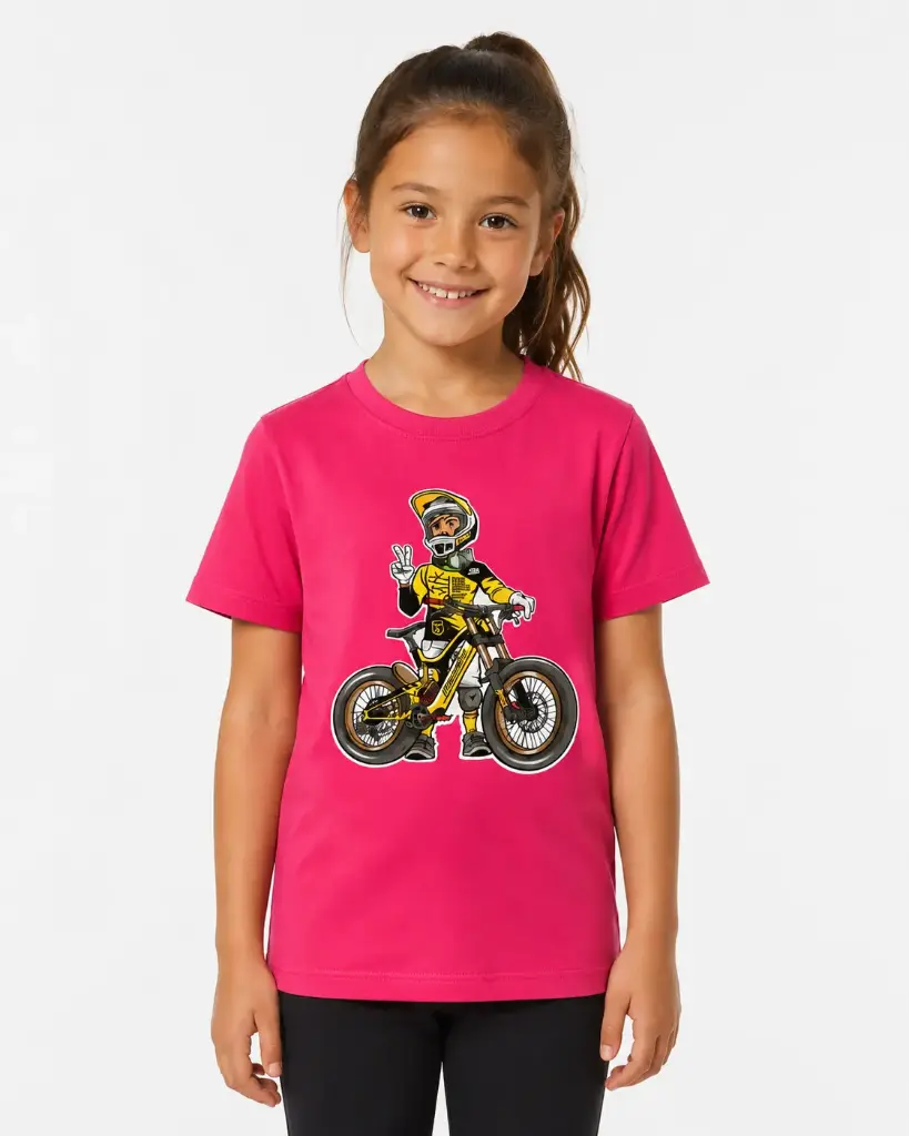 T-Shirt Movi Bike Beats Mascotte Pink