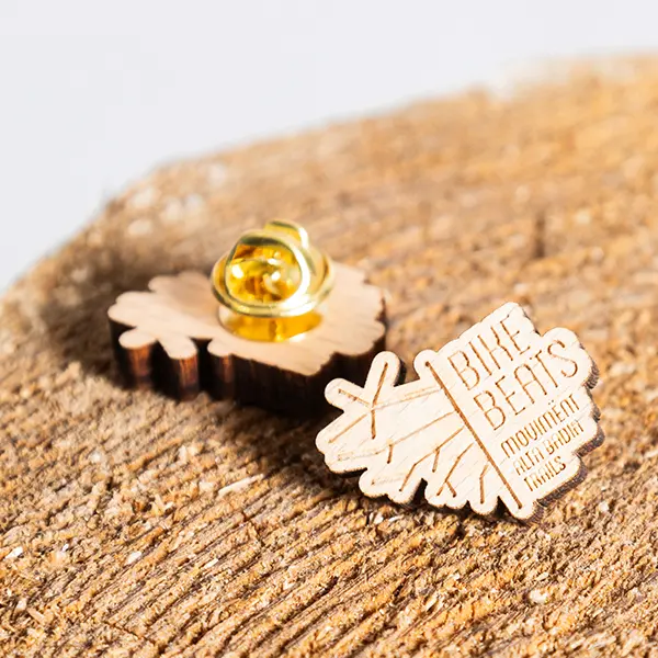 Spilla in legno Bike Beats