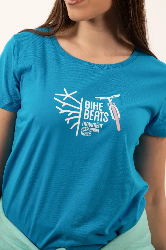 Bike Beats-T-Shirt in Atool-Blau