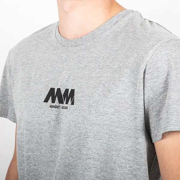 T-Shirt grigia Sassongher con logo MM Uomo