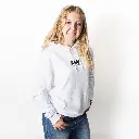 Hoodie weiß mit Sassongher MM Unisex