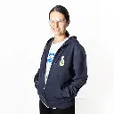 Zip Hoodie blue navy MM Unisex