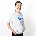 T-Shirt bianca con logo MM da donna