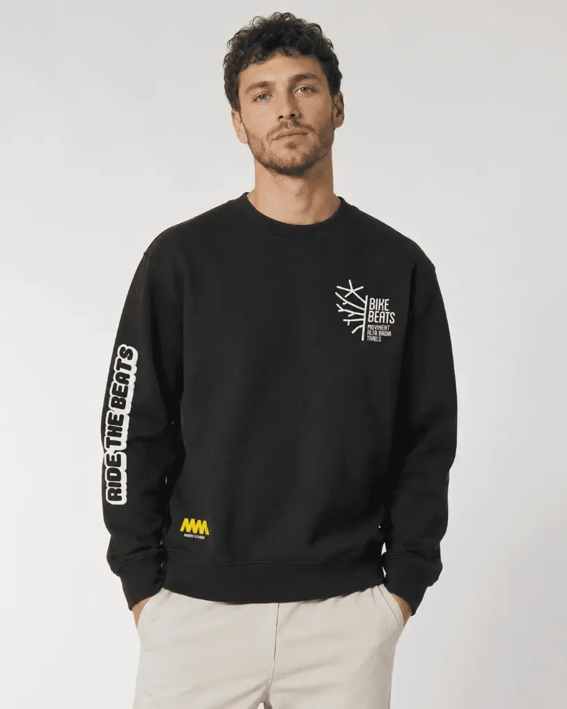 Schwarzes BB Ride the Beats Sweatshirt mit Rundhalsausschnitt
