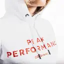 Felpa Peak Performance bianca logo rosso