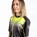 Technical cycling jersey with zip – yellow gradient