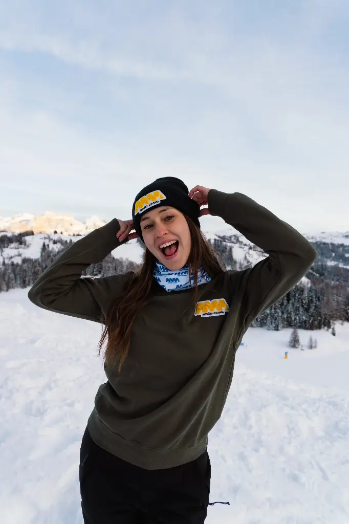 MM Patch Rundhals-Sweatshirt – Earthy Green