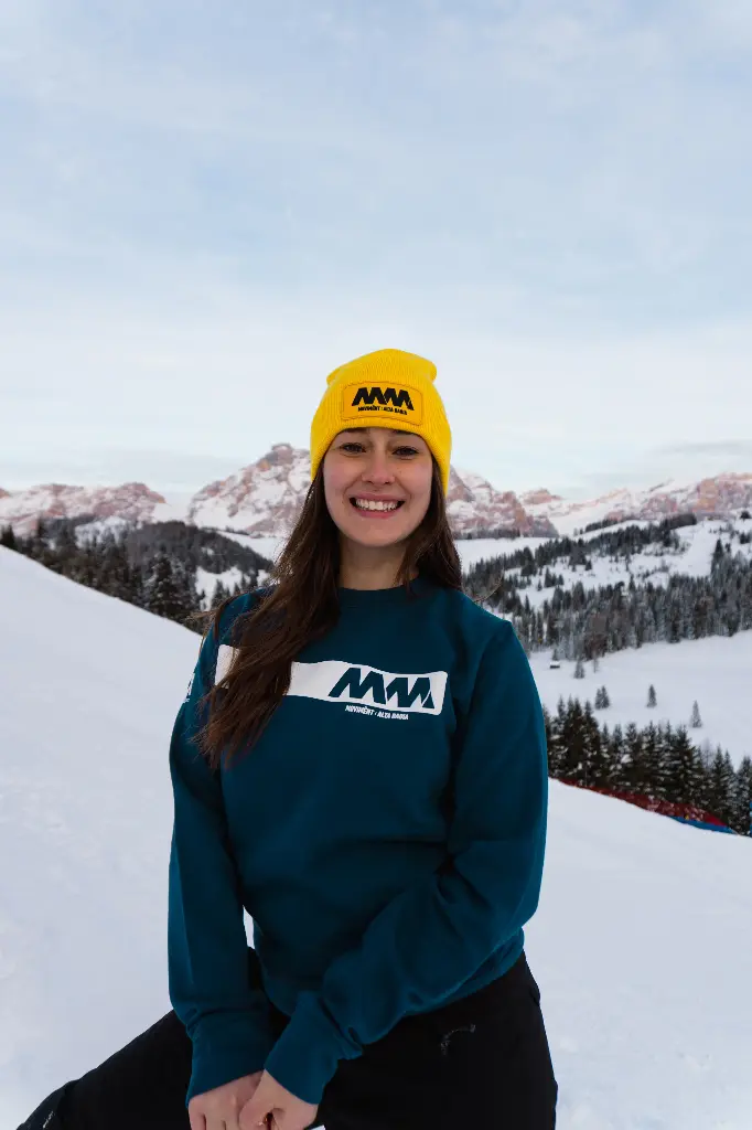 Felpa girocollo stampa MM ink blue