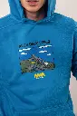 Felpa Cappuccio Boè - Tropical Blue