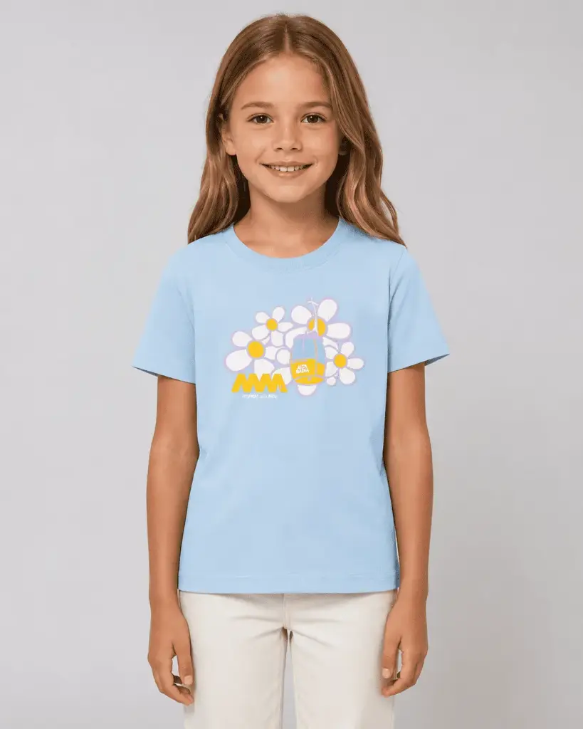 T-Shirt Cabina + Fiori Sky Blue