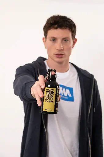 [20126] Metal water bottle MM black