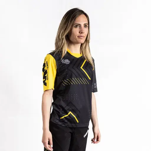 T-shirt bike BB grafica black/yellow