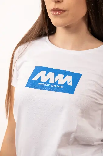 T-Shirt bianca con logo MM da donna
