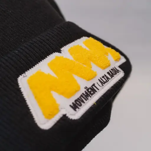 [25273] Mütze mit MM-Patch in Frottee-Optik
