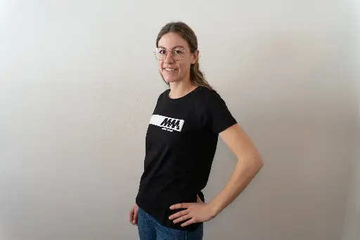 T-shirt with MM print, black