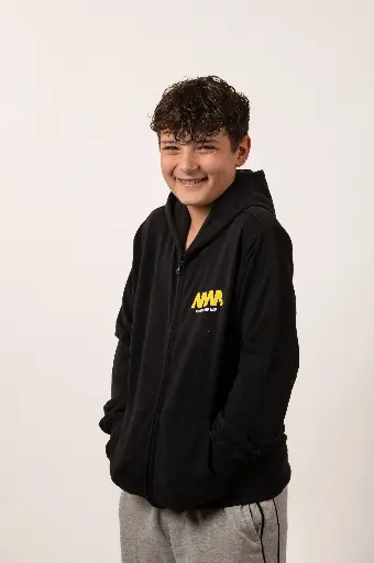 Felpa Zip black logo MM