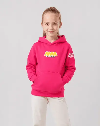 Felpa Cappuccio Movi Royal Pink
